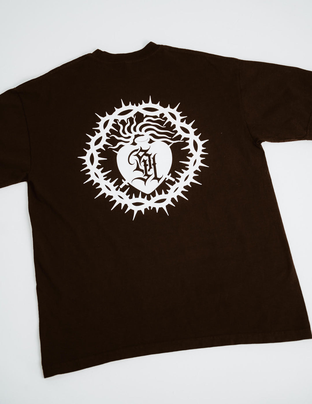 Buy Brown Monogram Tee with Authentic Tattoo Art